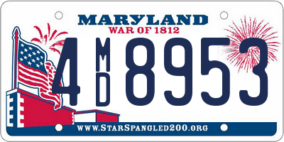 MD license plate 4MD8953