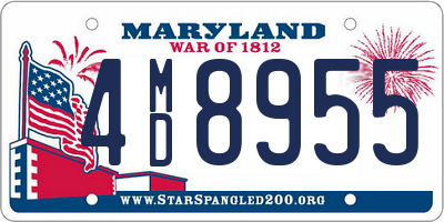 MD license plate 4MD8955