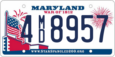 MD license plate 4MD8957