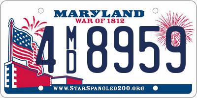 MD license plate 4MD8959