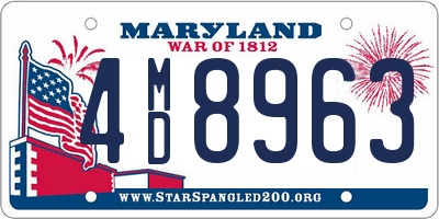 MD license plate 4MD8963