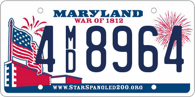 MD license plate 4MD8964