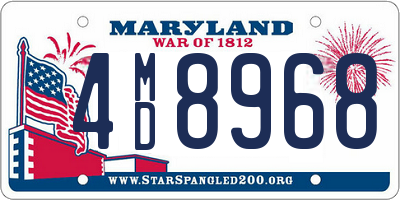 MD license plate 4MD8968