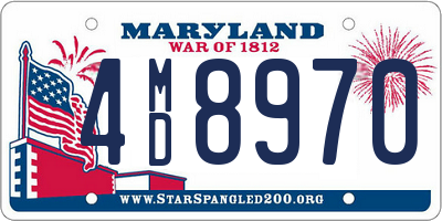 MD license plate 4MD8970