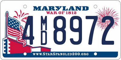 MD license plate 4MD8972
