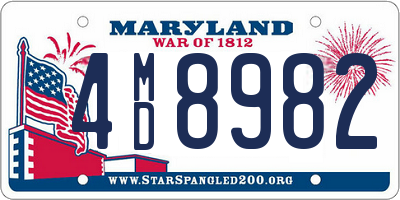 MD license plate 4MD8982