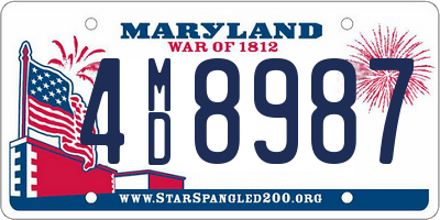 MD license plate 4MD8987