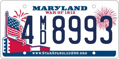 MD license plate 4MD8993