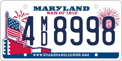 MD license plate 4MD8998