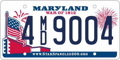 MD license plate 4MD9004