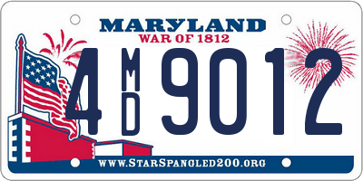 MD license plate 4MD9012