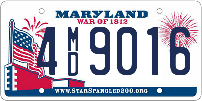 MD license plate 4MD9016