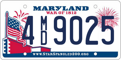 MD license plate 4MD9025