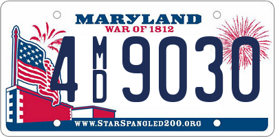 MD license plate 4MD9030