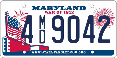 MD license plate 4MD9042