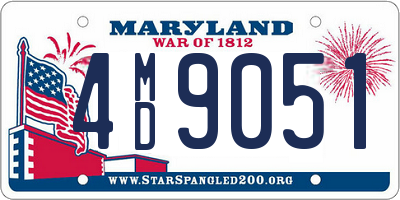 MD license plate 4MD9051