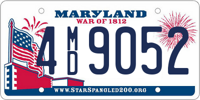 MD license plate 4MD9052