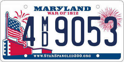 MD license plate 4MD9053