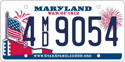 MD license plate 4MD9054