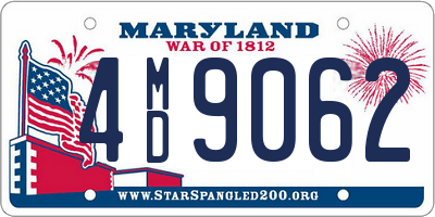 MD license plate 4MD9062