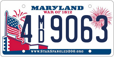 MD license plate 4MD9063