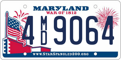 MD license plate 4MD9064