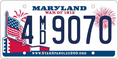 MD license plate 4MD9070