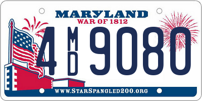 MD license plate 4MD9080