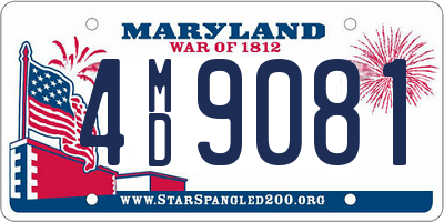 MD license plate 4MD9081