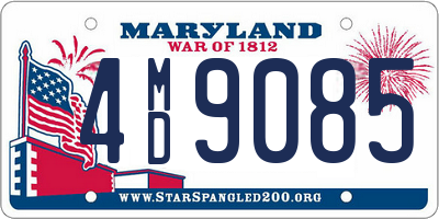 MD license plate 4MD9085