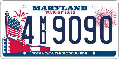 MD license plate 4MD9090