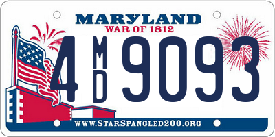 MD license plate 4MD9093