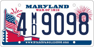 MD license plate 4MD9098