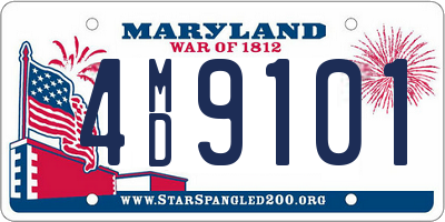 MD license plate 4MD9101