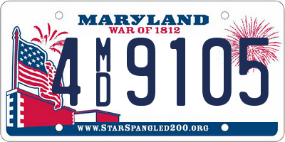 MD license plate 4MD9105