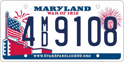 MD license plate 4MD9108