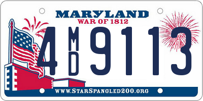 MD license plate 4MD9113