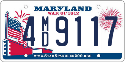 MD license plate 4MD9117