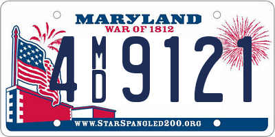 MD license plate 4MD9121