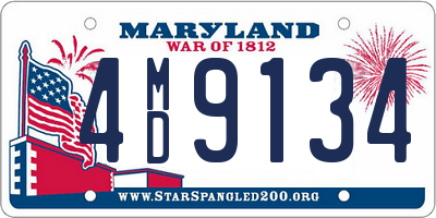 MD license plate 4MD9134