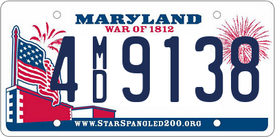 MD license plate 4MD9138