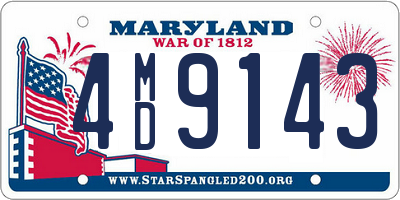 MD license plate 4MD9143