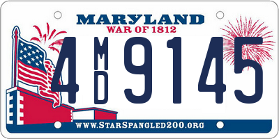 MD license plate 4MD9145