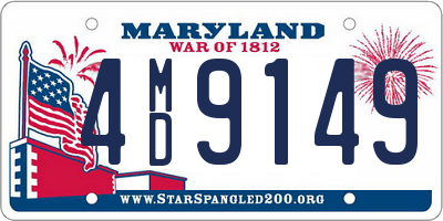 MD license plate 4MD9149