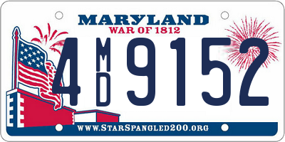 MD license plate 4MD9152