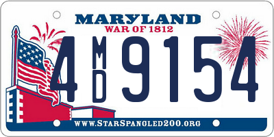 MD license plate 4MD9154