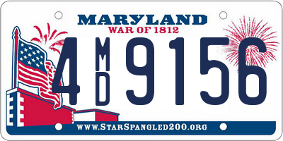 MD license plate 4MD9156