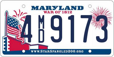 MD license plate 4MD9173