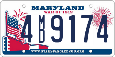 MD license plate 4MD9174