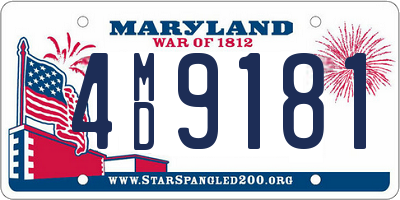 MD license plate 4MD9181